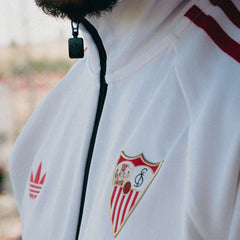 Chaqueta prematch adulto 26/27 blanca y roja originals