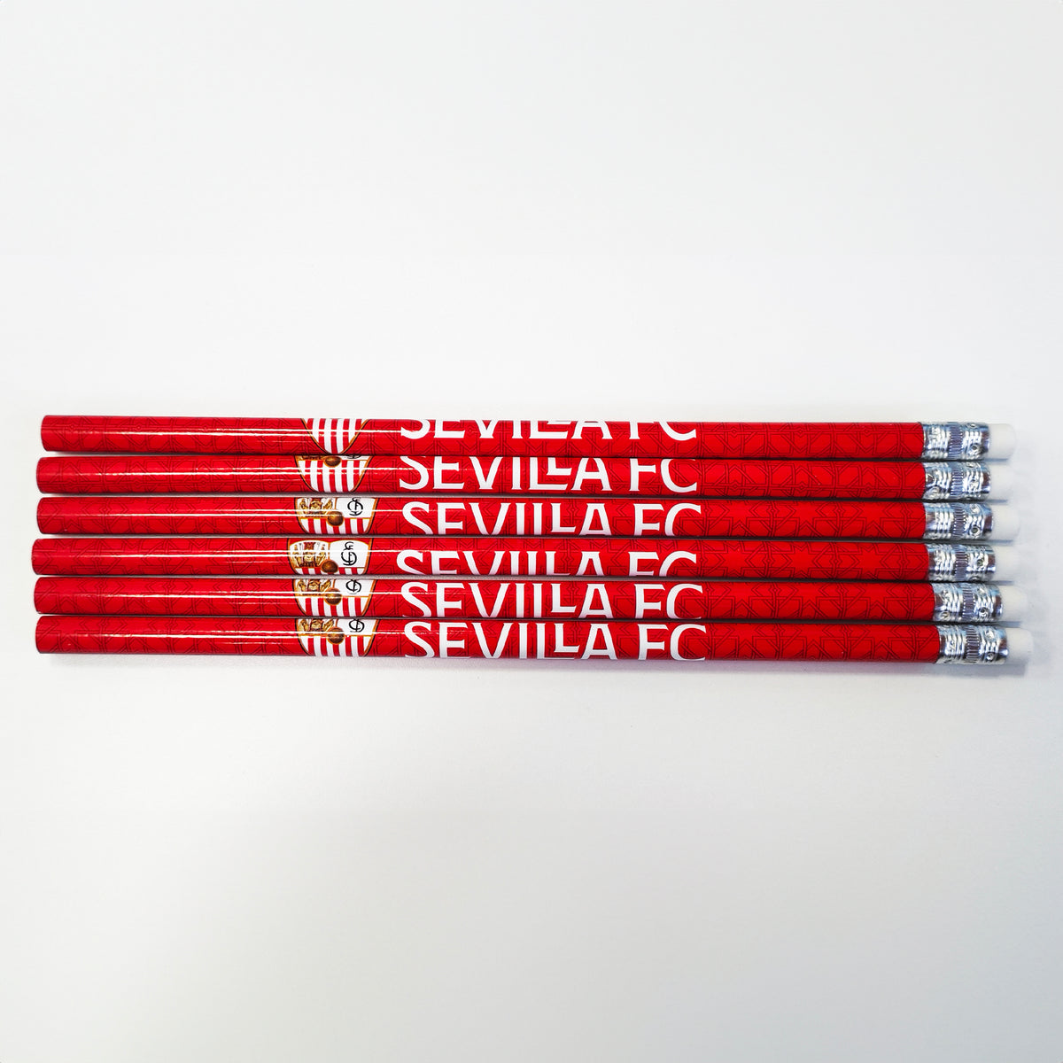 Set of 6 pencils with rubber
