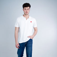 Adult White Polo With Crest 23/24