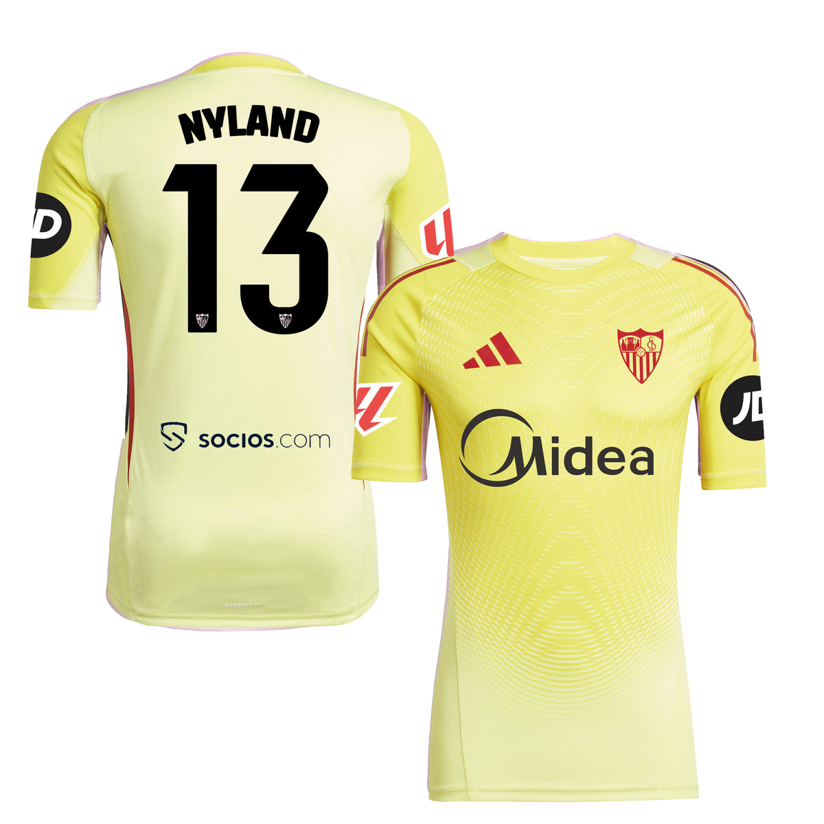 Sevilla FC 25/26 Adult Goalkeeper Home Shirt – Yellow