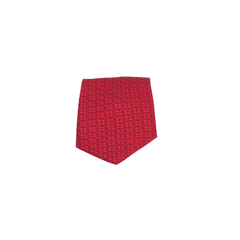 Corbata roja escudos negros forma trébol