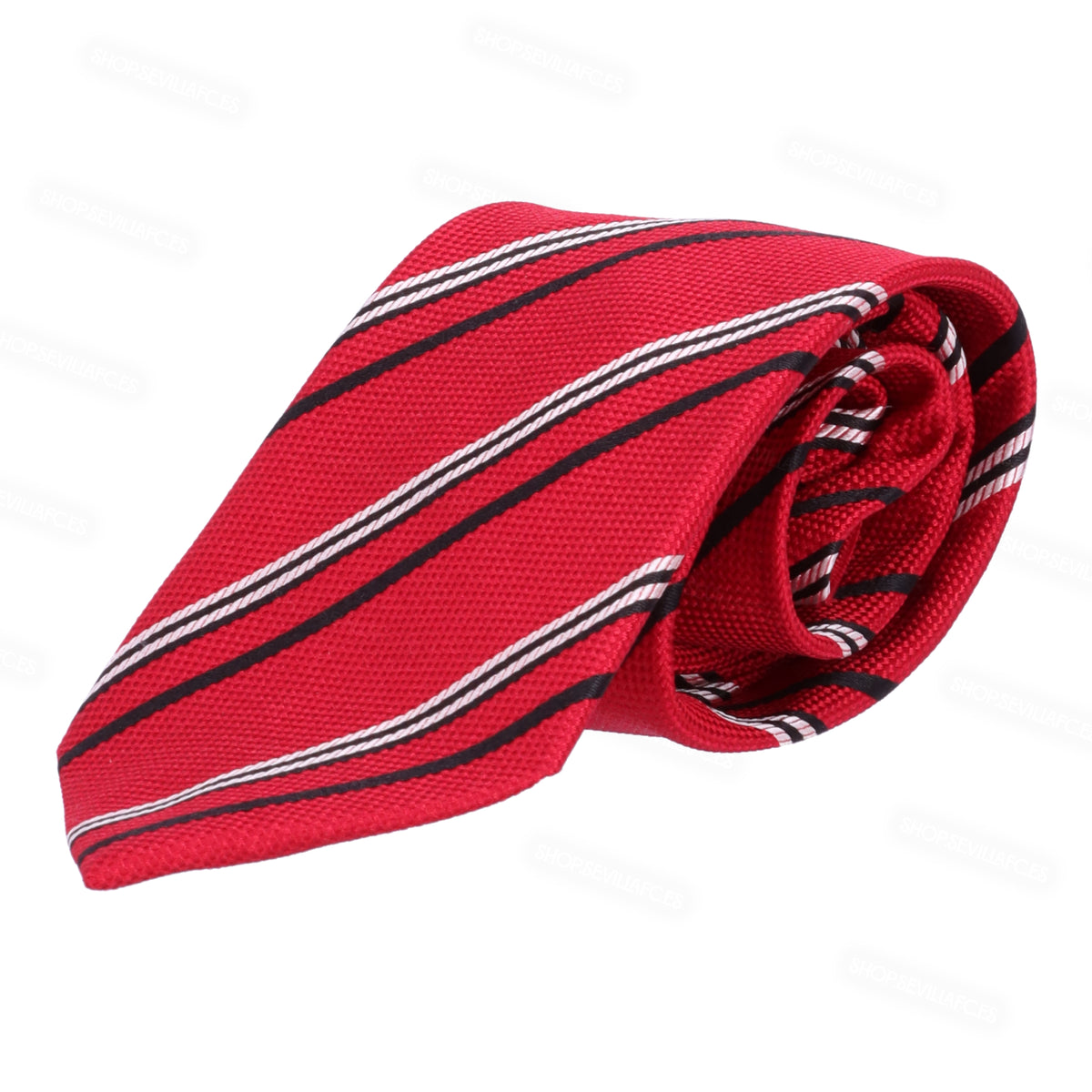 Corbata roja con rayas diagonales