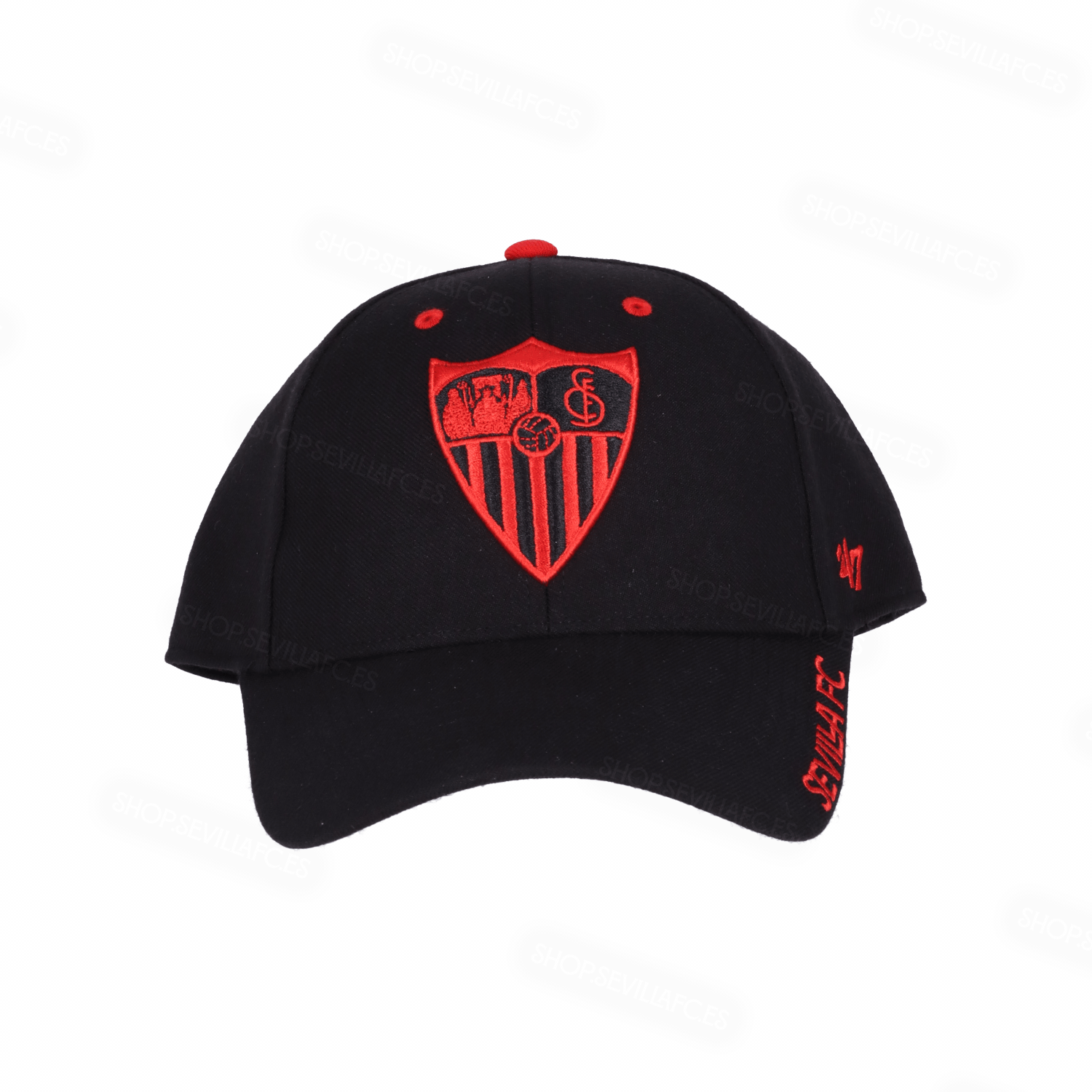 Gorra negra escudo rojo bordado
