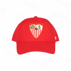 Red cap with embroidered full-color crest