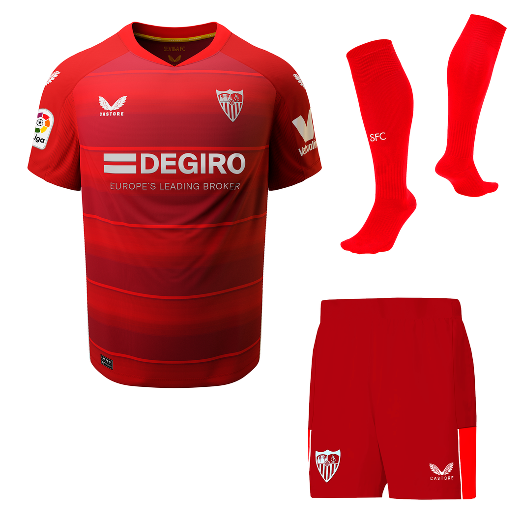 Conjunto Segunda Equipación FC 22/23 niño roja – Tienda Sevilla