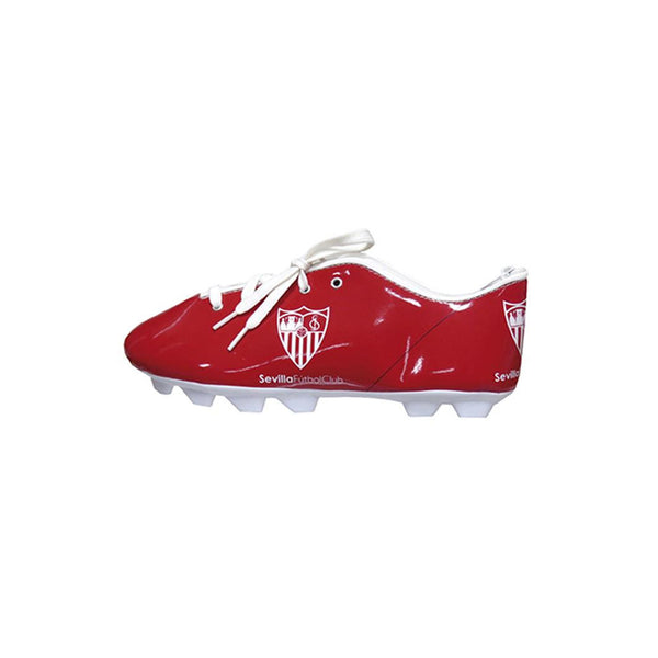 Estuche con forma de bota de fútbol del Sevilla Fútbol Club